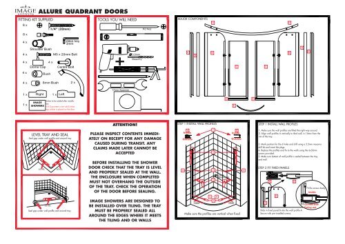 ALLURE QUADRANT DOORS - Image Showers