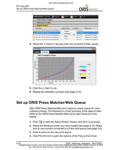 Press Matcher Web RIP Settings - image2output - Support