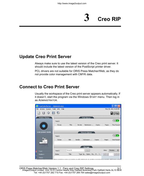 Press Matcher Web RIP Settings - image2output - Support