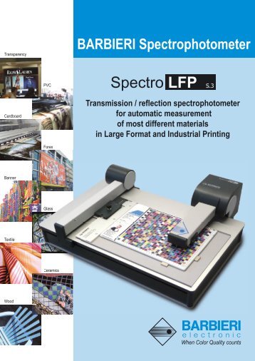 BARBIERI Spectrophotometer Transmission / reflection ... - basiccolor