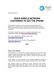 TESCO MOBILE NETWORK CUSTOMERS TO ... - Tesco Phone Shop