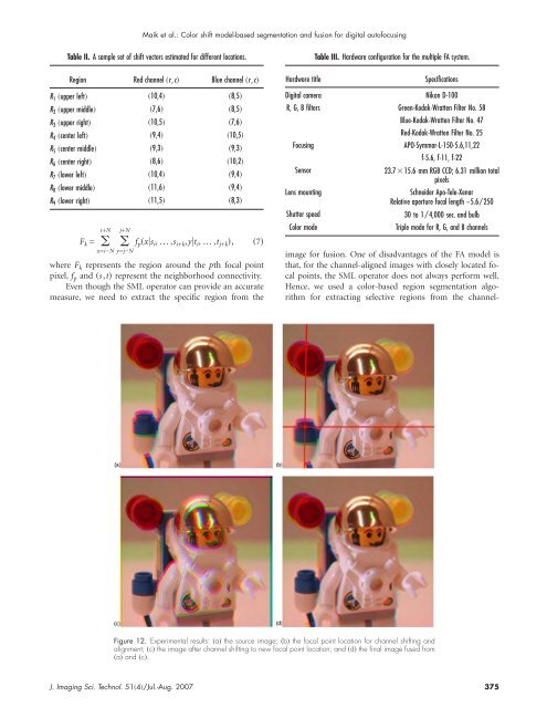 Additional Material, Journal of Imaging Science - Society for Imaging ...