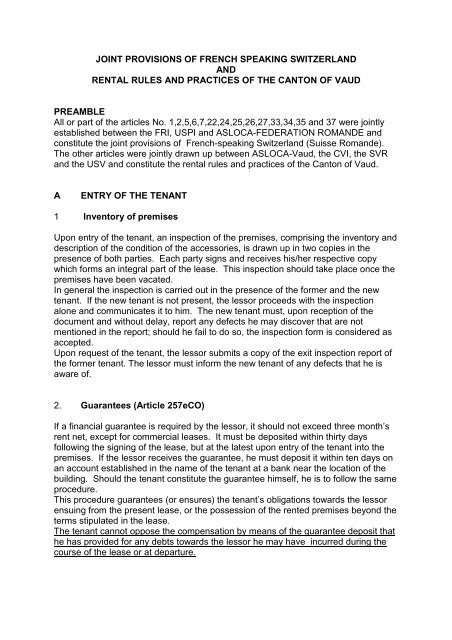 Landlord rules and regulations