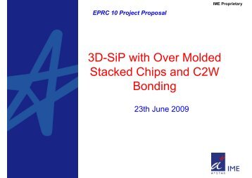 3D-SiP with Over Molded Stacked Chips and C2W Bonding