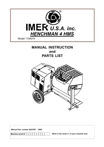 Henchman 4 HSM - IMER USA.