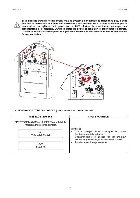 notice d'installation, utilisation et entretien secheuse ... - IMESA SpA