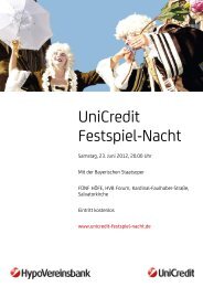 Unicredit Festspiel-Nacht - Hypovereinsbank