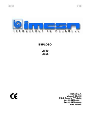 ESPLOSO LM40 LM55 - IMESA SpA