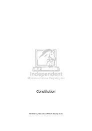 IMHR Constitution - Independent Miniature Horse Registry Inc.