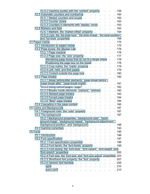 W3C CSS2 Cascading Style Sheets, level 2 - instructional media + ...