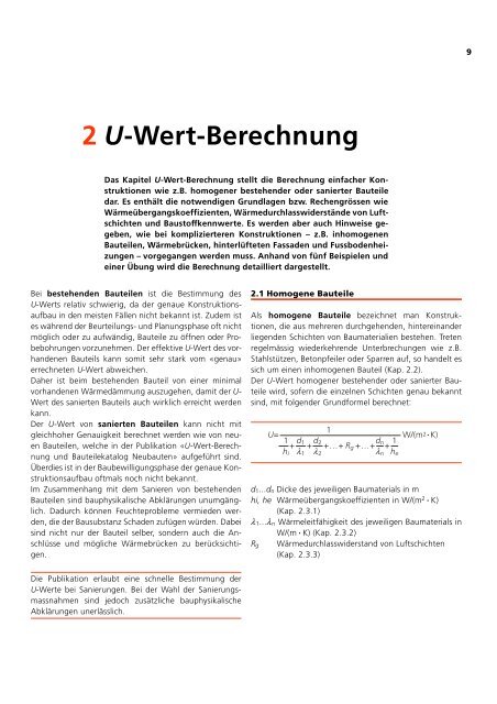 7.4. U-Wert-Berechnung und Bauteilekatalog Sanierungen (pdf - AWA