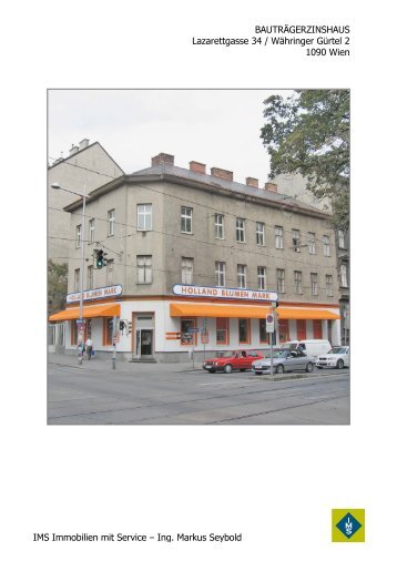 BAUTRÄGERZINSHAUS Lazarettgasse 34 / Währinger Gürtel 2 ...