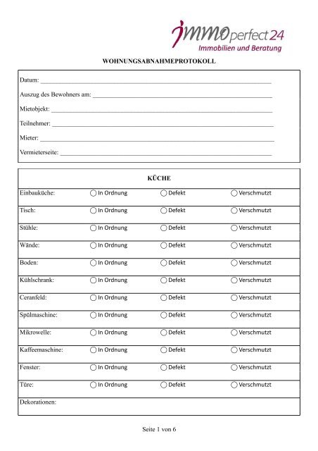 Muster-Abnahmeprotokoll (PDF) - Immoperfect24