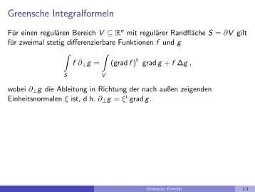 Greensche Formeln - imng