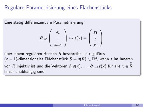 FlÃ¤chenintegral - imng