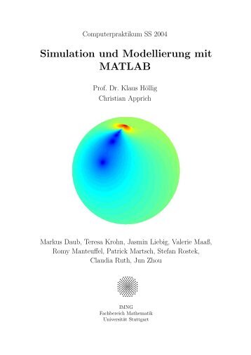 Simulation und Modellierung mit MATLAB - imng - UniversitÃ¤t Stuttgart