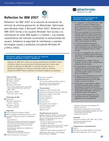 Reflection for IBM 2007 - Attachmate