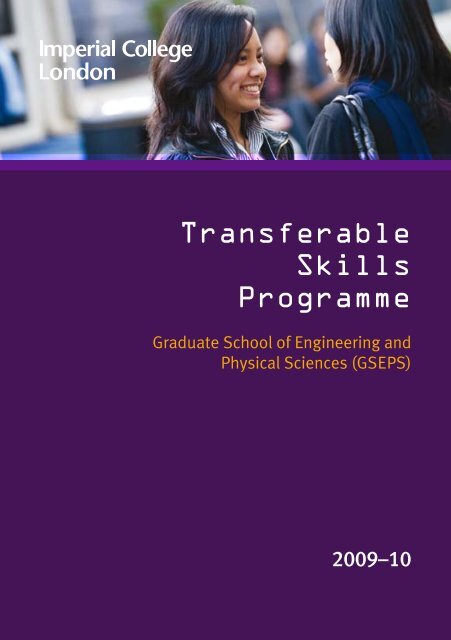 Transferable Skills Programme - Imperial College London
