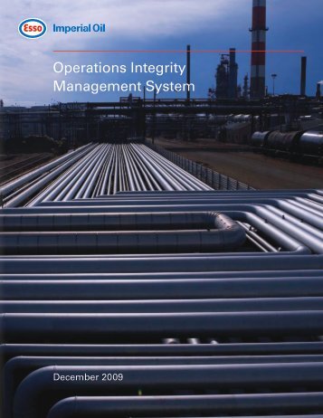 Operations Integrity Management System (OIMS) - Imperial Oil