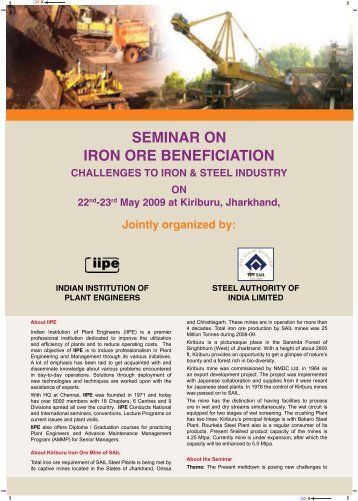 SEMINAR ON IRON ORE BENEFICIATION - IIPE