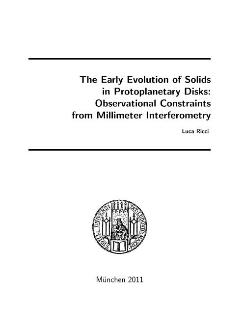 The Early Evolution of Solids in Protoplanetary Disks - International ...