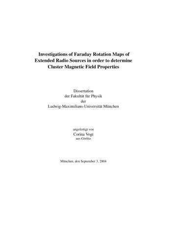 Investigations of Faraday Rotation Maps of Extended Radio Sources ...