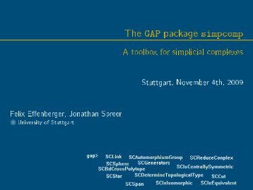 The GAP package simpcomp - A toolbox for simplicial complexes