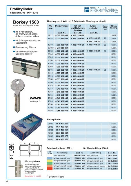 Katalog Ausgabe 203 Schließzylinder Zubehör Ladenausstattung ...