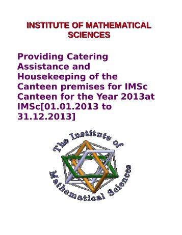 Providing Catering Assistance and Housekeeping of the Canteen ...