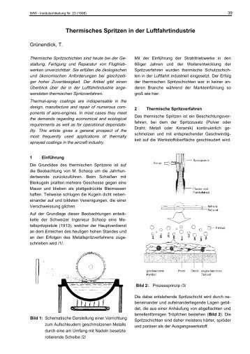 GrÃ¼nendick, T.: Thermisches Spritzen in der Luftfahrtindustrie
