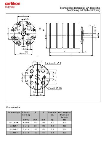 Technisches Datenblatt GX-Baureihe Ausführung ... - Oerlikon Barmag