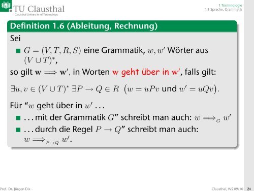 Informatik III (Automatentheorie und formale Sprachen)