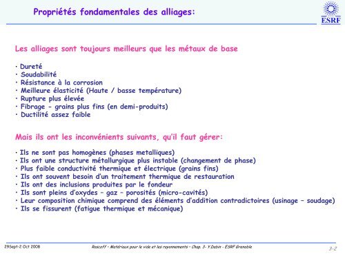 MatÃ©riaux pour le vide et les rayonnements - IN2P3