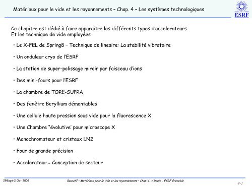 MatÃ©riaux pour le vide et les rayonnements - IN2P3