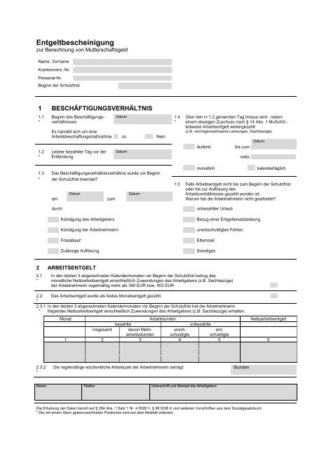Entgeltbescheinigung - IKK classic