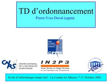 TD d'ordonnancement - IN2P3