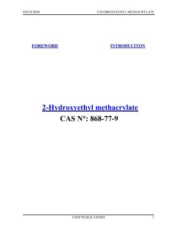 2-Hydroxyethyl methacrylate CAS NÂ°: 868-77-9