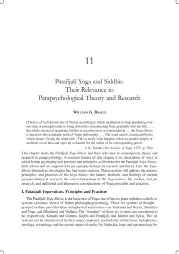 Patañjali Yoga and Siddhis - Inclusive Psychology
