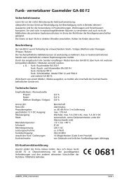 Funk- vernetzbarer Gasmelder GA-80 F2 - Indexa