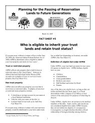 AIPRA Factsheet 5 - Indian Country Extension