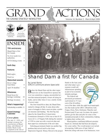 Shand Dam a first for Canada - Grand River Conservation Authority