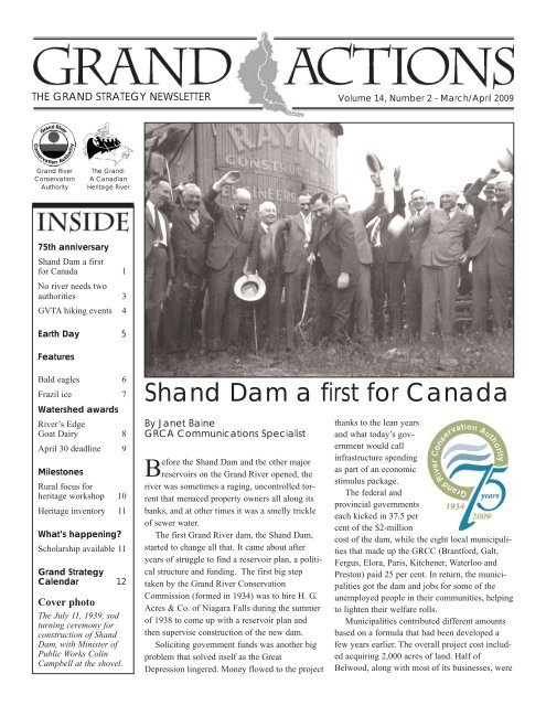 Shand Dam a first for Canada - Grand River Conservation Authority