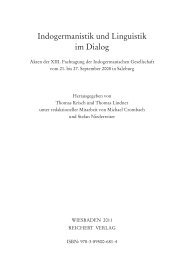 Indogermanistik und Linguistik im Dialog