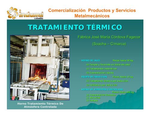 ComercializaciÃ³n Productos y Servicios MetalmecÃ¡nicos - Indumil