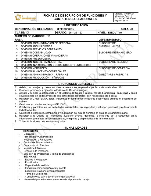 competencias laborales - Indumil