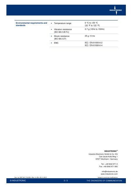 12 DDL 02 Linecard for 12 Digital Intercom Stations - Industronic