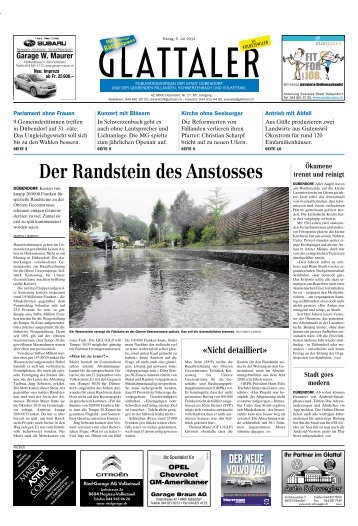 Der Randstein des Anstosses - Zürichsee-Zeitung