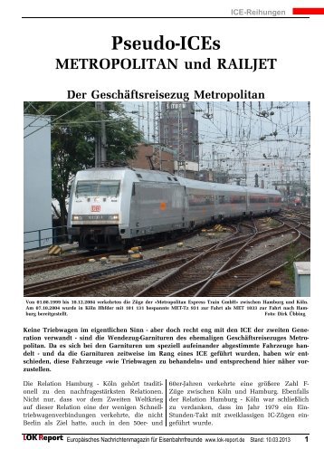 Metropolitan und Railjet - LOK Report