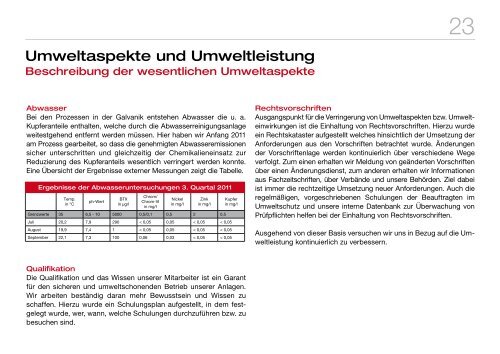 Erste Umwelterklärung 2011 Tiefdruck Schwann ... - TSB Gruppe