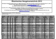 Rheinisches Hengstverzeichnis 2013 - Rheinlands Reiter+Pferde